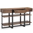 Magnussen Prescott Modern Console Table in Rustic Honey