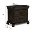 Magnussen Bellamy Traditional Peppercorn 3 Drawer Nightstand