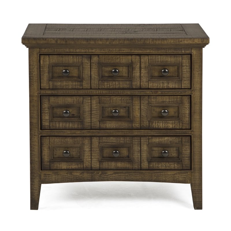 Magnussen Bay Creek Relaxed Traditional Toasted Nutmeg 3 Drawer Nightstand