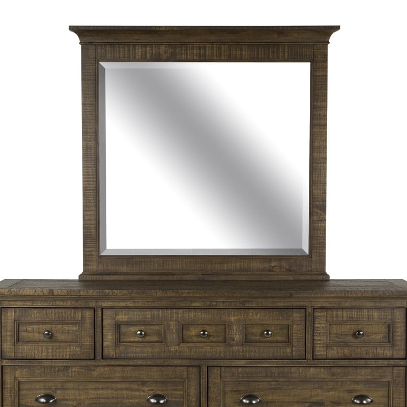 Magnussen Bay Creek Relaxed Traditional Toasted Nutmeg Landscape Mirror