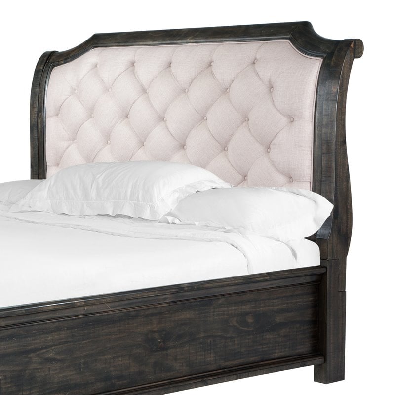 Magnussen Bellamy Traditional Peppercorn Queen Sleigh Headboard