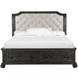 Magnussen Bellamy Traditional Peppercorn King Sleigh Storage Bed