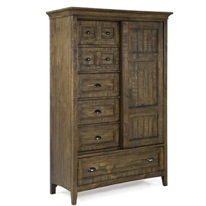 magnussen bay creek relaxed traditional toasted nutmeg sliding door chest