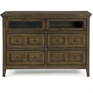 magnussen bay creek relaxed traditional toasted nutmeg media chest