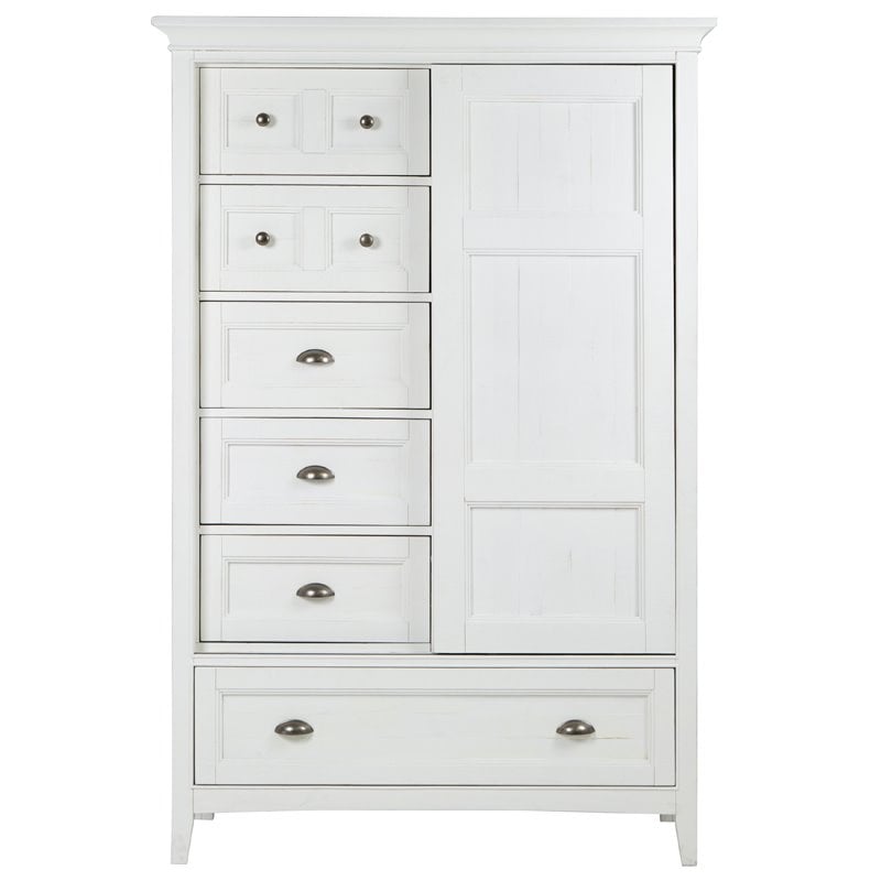 Magnussen Heron Cove Relaxed Traditional Soft White Sliding Door Chest