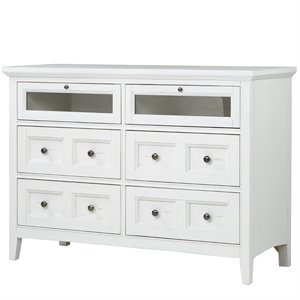 magnussen heron cove relaxed traditional soft white media chest