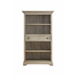 Magnussen Tinley Park Pine Solid Wood Bookcase in Dovetail Gray