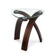 Magnussen Allure Oval Glass Top End Table in Hazelnut