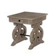 Magnussen Tinley Park Rectangular Wood and Metal End Table in Dovetail Gray