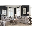 Magnussen Tinley Park Rectangular Wood and Metal End Table in Dovetail Gray