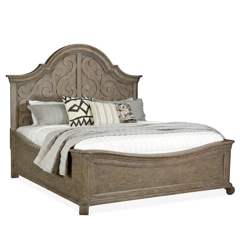 Magnussen B4646 Tinley Park Complete Queen Shaped Panel Bed 