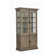 Magnussen Tinley Park Pine Wood China Cabinet in Dovetail Gray
