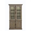 Magnussen Tinley Park Pine Wood China Cabinet in Dovetail Gray
