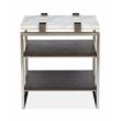 Magnussen Paradox Rectangular Stainless Steel Frame End Table