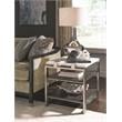Magnussen Paradox Rectangular Stainless Steel Frame End Table