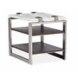 Magnussen Paradox Rectangular Stainless Steel Frame End Table