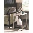 Magnussen Paradox Rectangular Stainless Steel Frame Accent Table