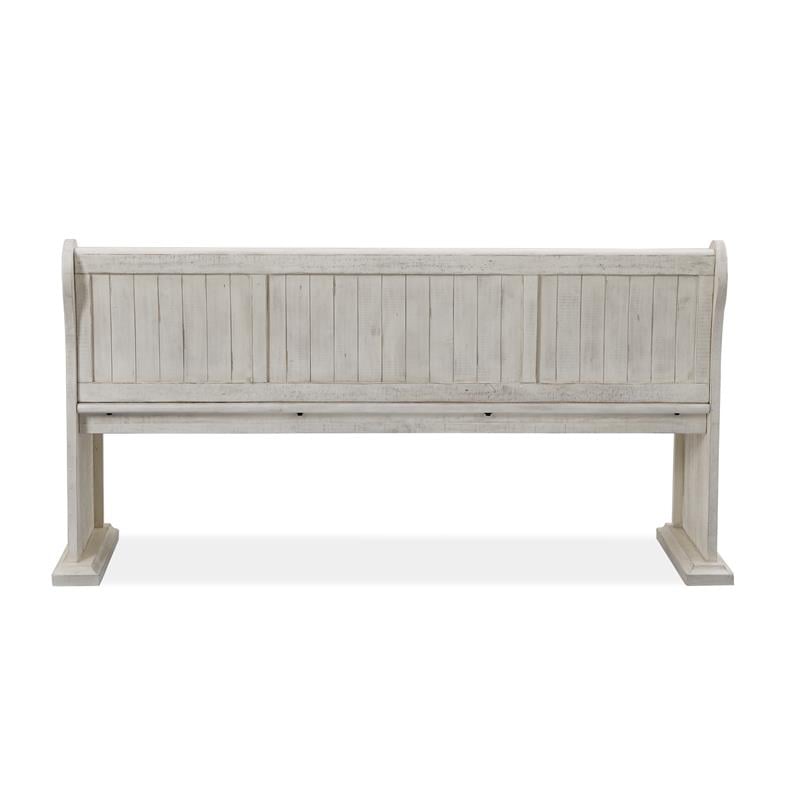Magnussen D4436 Bronwyn Bench w/Back in White