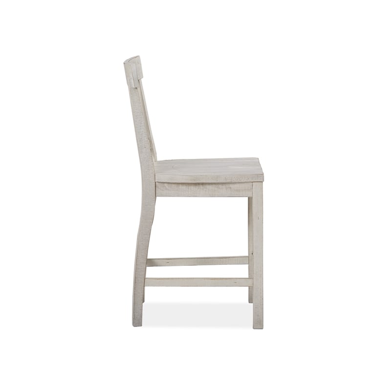 Magnussen Bronwyn Solid Wood Counter Chair in White (Set of 2)