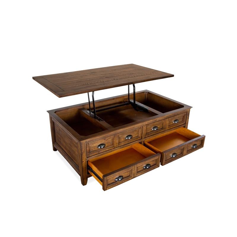 Magnussen T4398 Bay Creek Lift Top Storage Cocktail Table w/Casters