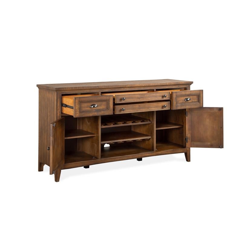 Magnussen Bay Creek Wood Buffet in Toasted Nutmeg