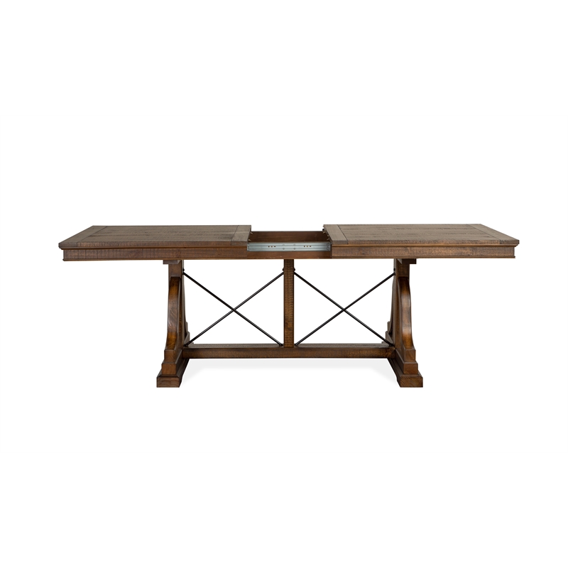 Magnussen Bay Creek Trestle Dining Table in Toasted Nutmeg