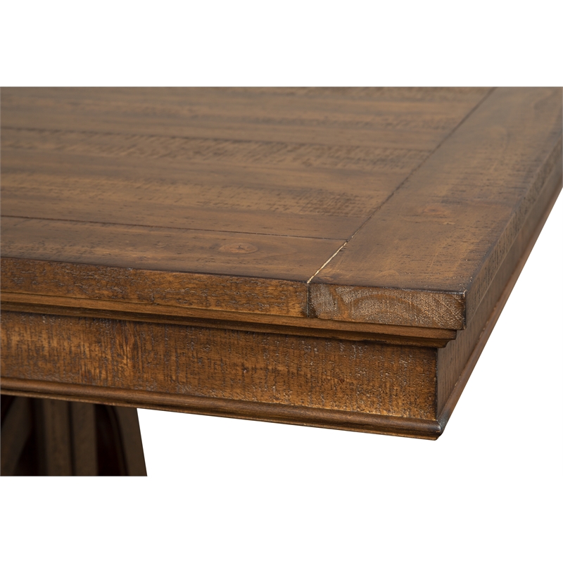Magnussen Bay Creek Trestle Dining Table in Toasted Nutmeg