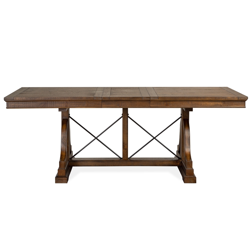 Magnussen Bay Creek Trestle Dining Table in Toasted Nutmeg