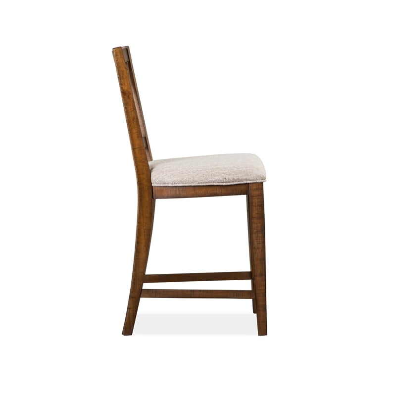 Magnussen Bay Creek Counter Chair with Upholstered Seat (Set of 2)