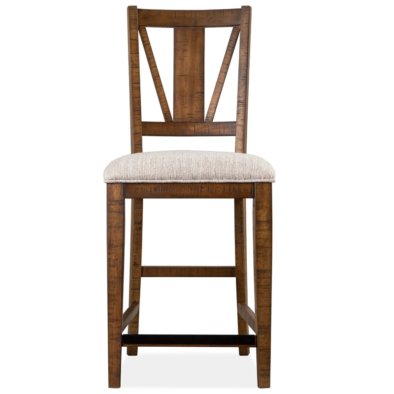 Magnussen Bay Creek Counter Chair with Upholstered Seat (Set of 2)