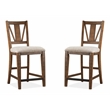 Magnussen Bay Creek Counter Chair with Upholstered Seat (Set of 2)