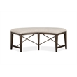 Magnussen Westley Falls Curved Bench with Upholstered Seat