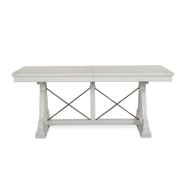 Magnussen Heron Cove Trestle Dining Table in Chalk White