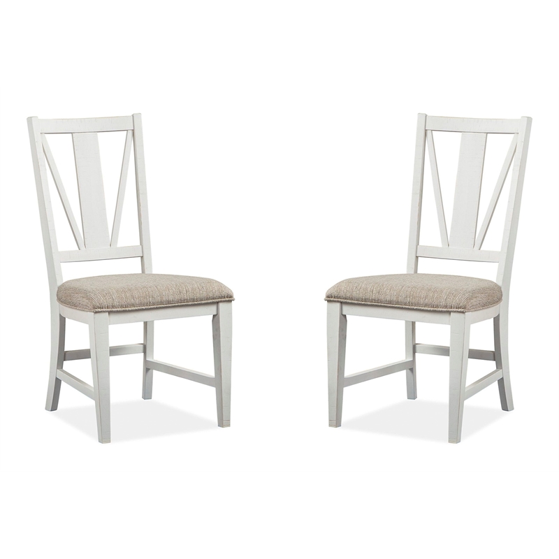 Magnussen Heron Cove Dining Side Chair with Upholstered Seat (Set of 2)