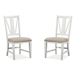 Magnussen Heron Cove Dining Side Chair with Upholstered Seat (Set of 2)