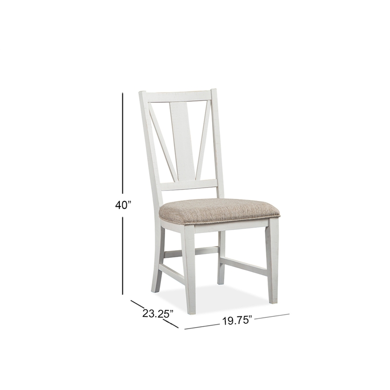 Magnussen Heron Cove Dining Side Chair with Upholstered Seat (Set of 2)