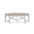 Magnussen Heron Cove Curved Bench with Upholstered Seat