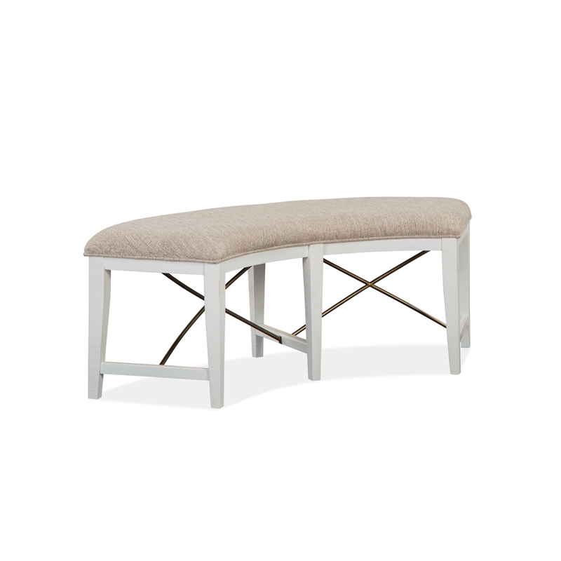 Magnussen Heron Cove Curved Bench with Upholstered Seat