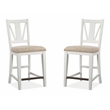 Magnussen Heron Cove Counter Chair with Upholstered Seat (Set of 2)