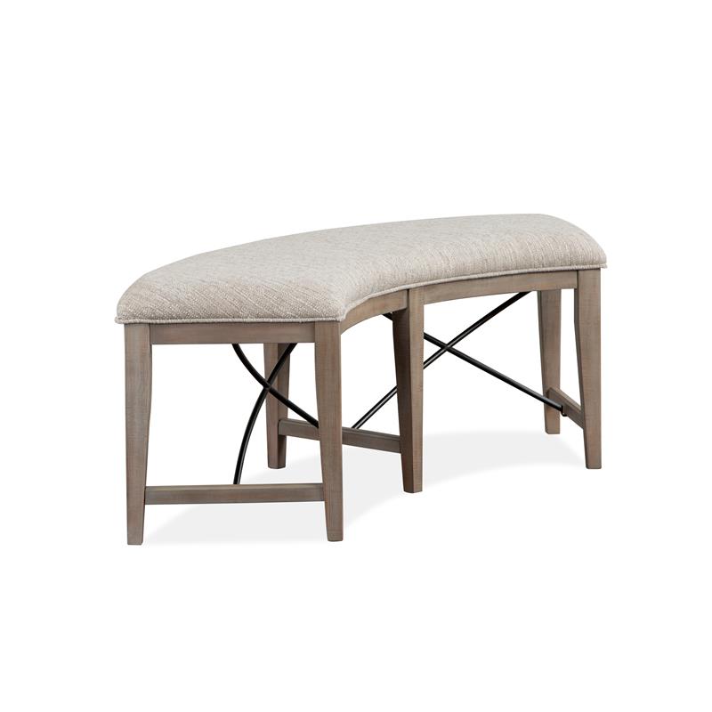 Magnussen Paxton Place Curved Bench with Upholstered Seat