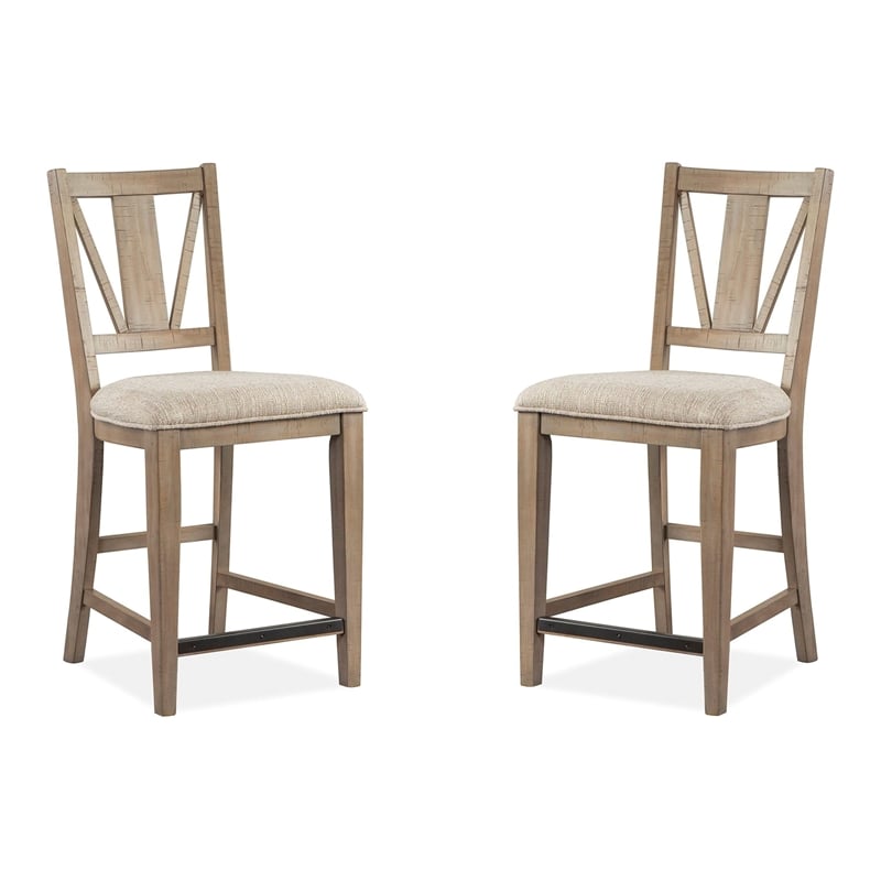 Magnussen Paxton Place Counter Chair with Upholstered Seat (Set of 2)