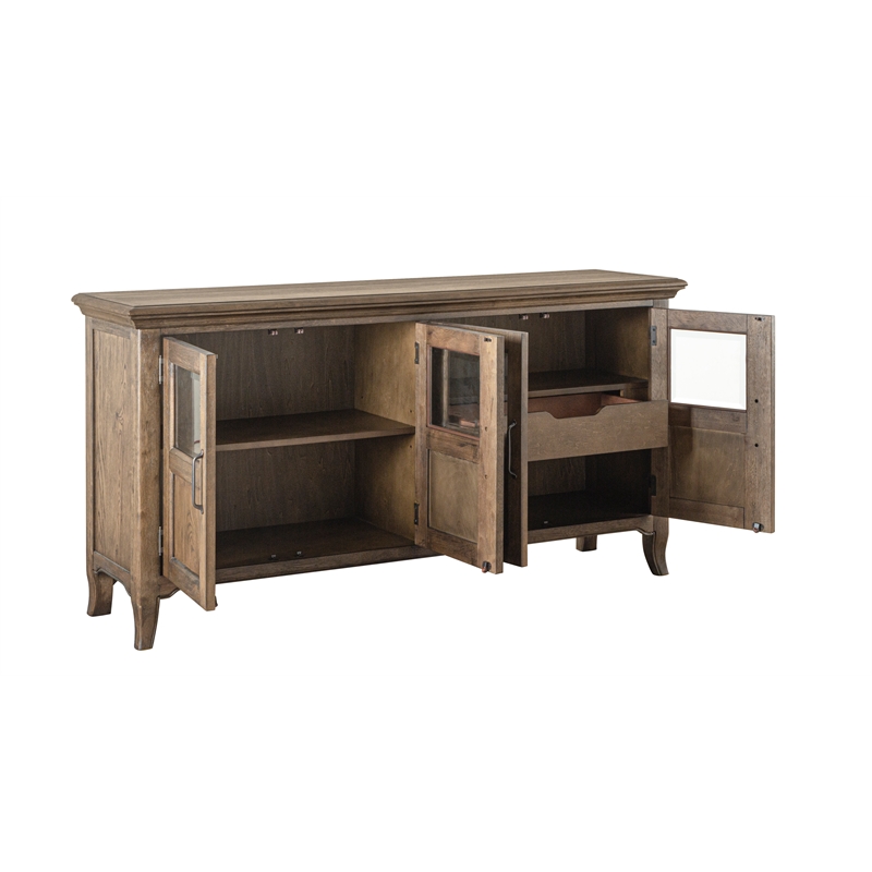 Magnussen Roxbury Manor Four Wood Framed Glass Door Buffet