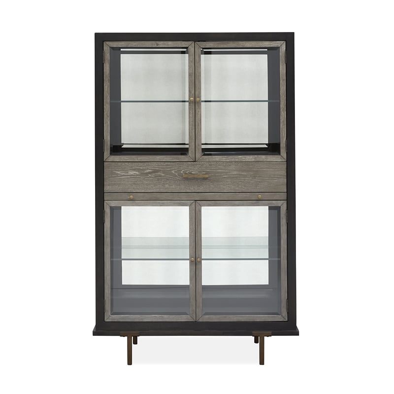 Magnussen Ryker Display Cabinet with 3-Way Touch Lighting in Black