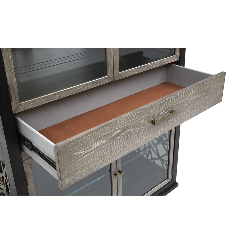 Magnussen Ryker Display Cabinet with 3-Way Touch Lighting in Black