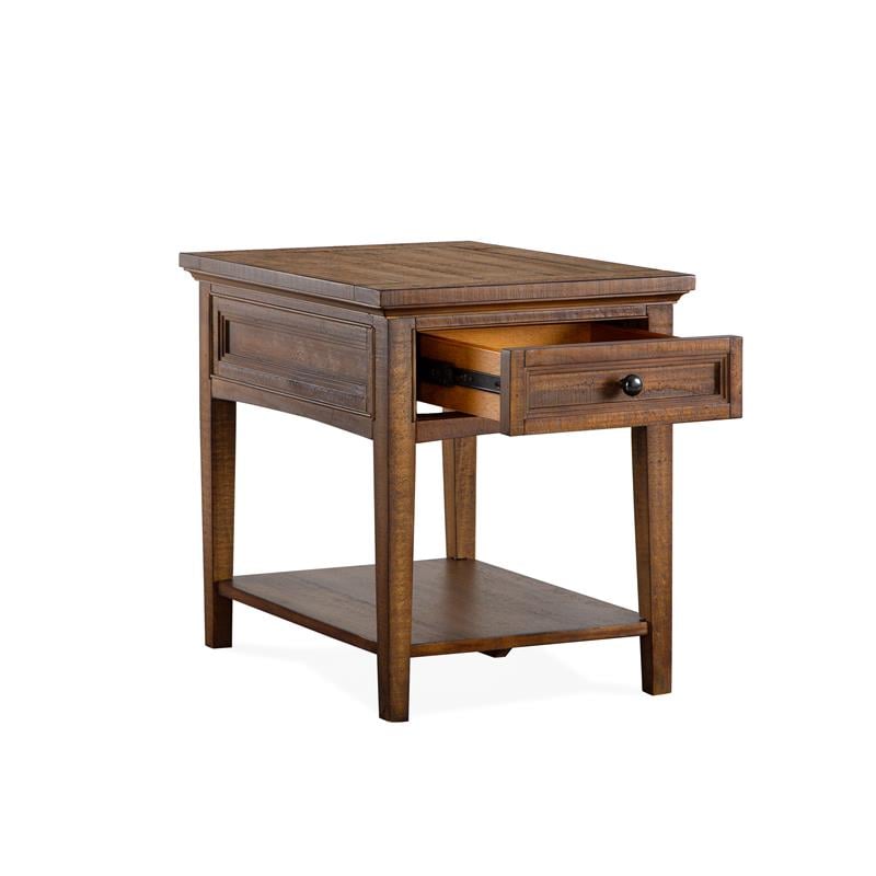 Magnussen Bay Creek Rectangular End Table in Toasted Nutmeg