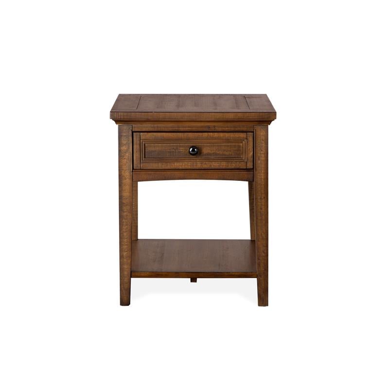 Magnussen Bay Creek Rectangular End Table in Toasted Nutmeg