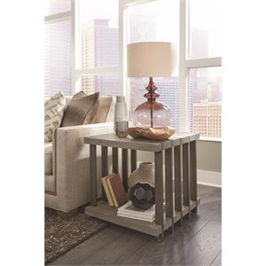 Magnussen Eldridge Rectangular End Table Weathered Gravel