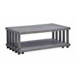 Magnussen Eldridge Rectangular Cocktail Table with Casters Weathered Gravel