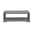 Magnussen Eldridge Rectangular Cocktail Table with Casters Weathered Gravel