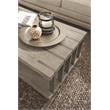 Magnussen Eldridge Rectangular Cocktail Table with Casters Weathered Gravel